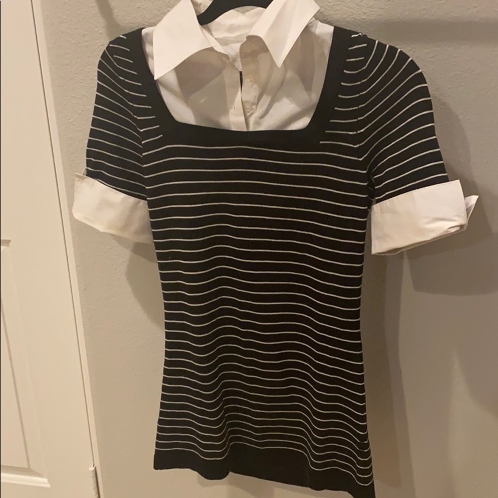 INC Short sleeve silk sweater